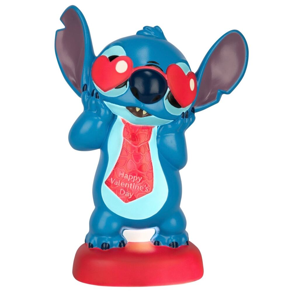 Disney Stitch Valentine's Day Lighted Blow Mold Decor 12” NEW‎